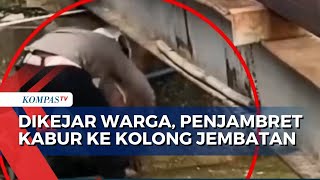 Dikejar Warga, Penjambret Kabur ke Kolong Jembatan Kali Ciliwung