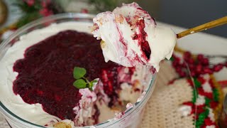 THIS DESSERT WILL BE A HIT AT YOUR CHRISTMAS DINNER | COLD DESSERT ON A PLATE