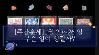 [타로] 🌸1월 20~26일에 생길 일 🍀 주간운세  ✨️