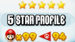 New Super Mario Bros. U 100% - How to get 5 Stars on your Profile