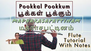 Pookkal Pookkum Tharunam  Madharasapattinam Flute Lesson With Swaras Video  800