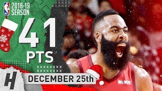 James Harden Full XMas Highlights Rockets vs Thunder 2018.12.25 - 41 Pts, 7 Ast, MVP!