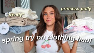 HUGE SPRING TRY ON CLOTHING HAUL ft Princess Polly! | tons of spring 2024 fashio