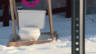 Windsor man fighting to keep toilet as lawn decoration