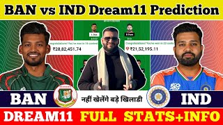BAN vs IND Dream11 Prediction|BAN vs IND Dream11|BAN vs IND Dream11 Team|