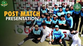 Post Match Presentation | Sialkot Region vs Peshawar Region | Day4 | Quaid-e-Azam Trophy Final | PCB