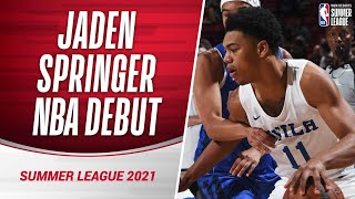 Jaden Springer 76ers NBA Debut!