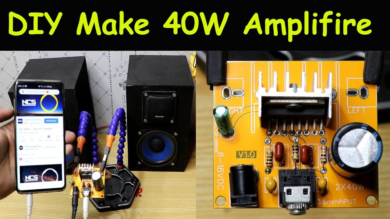 DIY Make Powerfull 12V 40W Audio Amplifier | How To Make Amplifier At ...