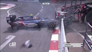 GP2 2016. Qualifying Circuit de Monaco. Artem Markelov Hard Crash