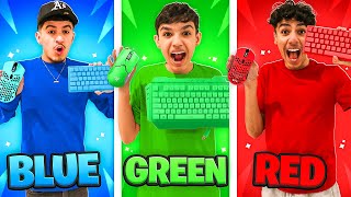 Brothers Use One Color Keyboard & Mouse Combos To Play Fortnite!