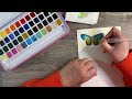 best budget watercolour meiliang 48 colour watercolour palette review u0026 journal ephemera ideas