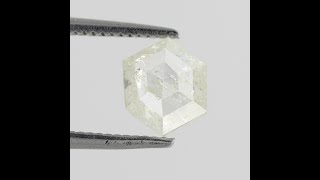 1.11 CT Beautiful Fancy White Step Cut Geometric Shape Gorgeous Loose Salt and Pepper Transparent