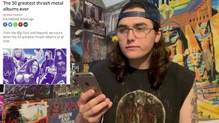 Reacting to Metal Hammer’s “50 Greatest Thrash Metal Albums Ever”