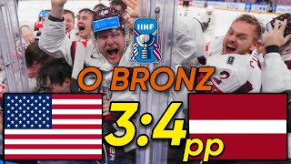 USA vs LOTYŠSKO | 3:4 | O BRONZ Mistrovství světa v hokeji 2023 | SESTŘIH