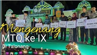 Video dan Foto kegiatan MTQ ke IX Tingkat Kecamatan - Talonang Baru Tahun 2023