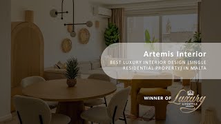 Artemis Interior Awarded Best Luxury Interior Design (Single Residential Property) in Malta 2024