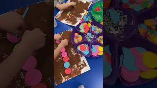 Here’s our Bugs in Mud art project—combining painting and collage for a fun, hands-on twist! First,