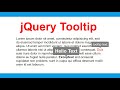 How to create tooltip using jQuery | custom tooltip jQuery on hover | jquery title tooltip
