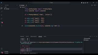 How to make colored table in Python