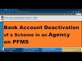 PFMS Bank Account Deactivation in an Agency