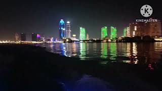 #Doha Qatar #enjoy boat ⛵ boating #Eid Mubarak #దోహా కతర్లో బోట్ షికార్