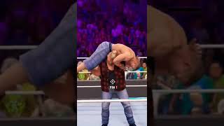 WWE 2K22 Brock Lesnar Finisher F5 To John Cena #shorts #2k #viral #brocklesnar