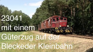 23041 mit einen Güterzug auf der Bleckeder Kleinbahn