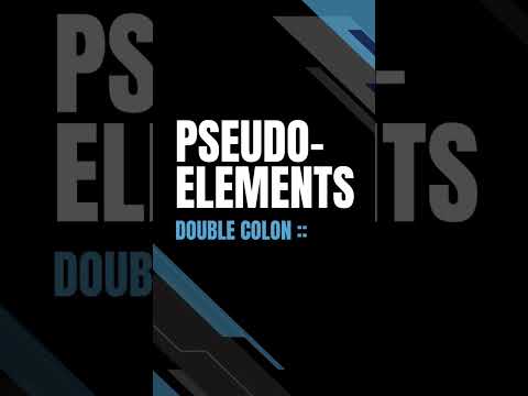 The Difference Between Pseudo-classes And Pseudo-elements #css #shorts ...