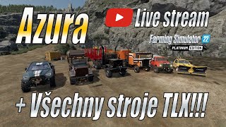 👷 Live stream na mapě Azura se stroji TLX + SOUTĚŽ o 5x Platinum DLC! - Farming Simulator 22 (4K)