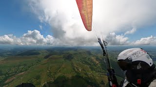 Finishing a week in Wales paragliding with a fun triangle!