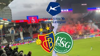 FC Basel vs St.Gallen - Stadionvlog | BASEL SCHIESST SICH AUS DER KRIESE😮| KURVEN CHOREO🤩👏| VLOG#44