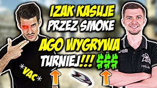 IZAK VAC SHOTY PRZEZ SMOKE!!! AGO WYGRYWA TURNIEJ, MHL CLUTCH 1vs3, LEMAN ACE -  CSGO BEST MOMENTS