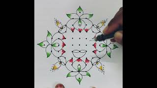 கார்த்திகை மாத சிறப்பு 🪔கோலங்கள் 🪔 11*1 dots simple rangoli designs #rangoli #muggulu #11*1kolam