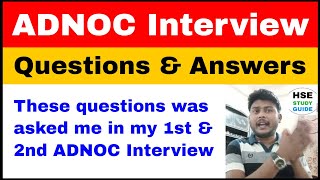 ADNOC Interview Questions which was asked me in my 1st \u0026 2nd interview | ADNOC Interview Questions