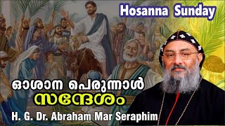 Hosanna Sunday/ഹോശാന ഞായറാഴ്ച/ H. G. Dr. Abraham Mar Seraphim