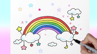 How to draw a Rainbow 무지개 그리기