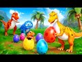 Crazy Trex Egg Hunt Adventure: Funny Dinosaurs Comedy Cartoons | Jurassic World Scene