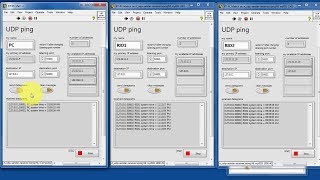 LabVIEW code: UDP sender and receiver and "UDP ping" application (expected results)
