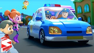Wheels On The Police Car | Police Car Song For Kids | Nursery Rhymes and Baby Songs with Kids Tv