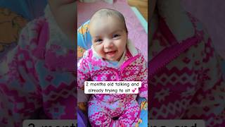 Two months old #talking #newborn #mama #sitting #babygirl #cute #nri #baby #amsterdam #indian