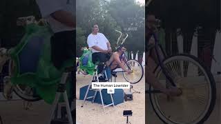 The human Lowrider bike? This foo became a bike