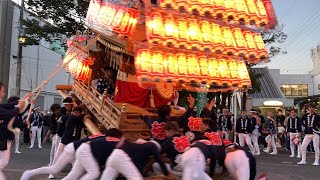 令和4年 楠町 ぶんまわし 千代田駅前 試験曳き 千代田地区だんじり祭