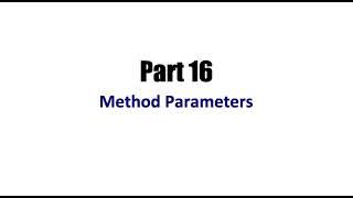 Learn Java Tutorial for Beginners, Part 16 Method Parameters using Eclipse IDE with Code,Explanation
