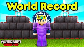 I MADE 2 NETHERITE BEACONS TO SET A WORLD RECORD in Minecraft Hardcore