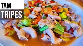 ตำไส้ตันรสเด็ดแช่บนัวแบบลาวๆ - Tam tripes