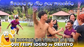 FELIPE NOS ENSEÑO que nunca hay que darse por vencido. MIRA LA ALEGRIA DE TODOS AL VER QUE LO LOGRO🥳