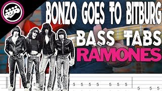The Ramones - Bonzo Goes To Bitburg | Bass Cover With Tabs in the Video