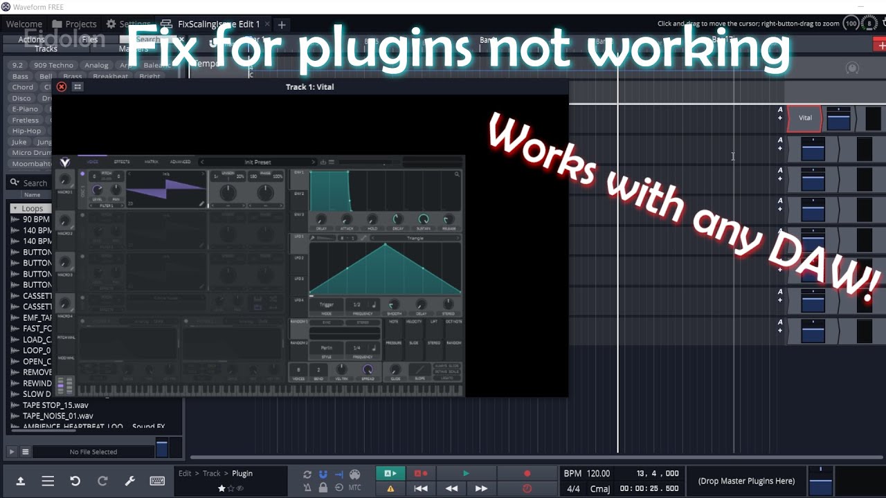 Fix VST Plugin Not Working(improper Scaling) In Traction Waveform - YouTube