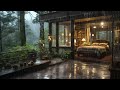 🔴heavy rain on the roof of cabin in the forest non stop rain sounds 24 7