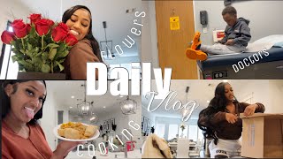 VLOG |I RUSHED KAISER TO THE DOCTOR + SINGLE BECAUSE THIS + SOMEONE SENT ME FLOWERS+ COOKING & MORE!